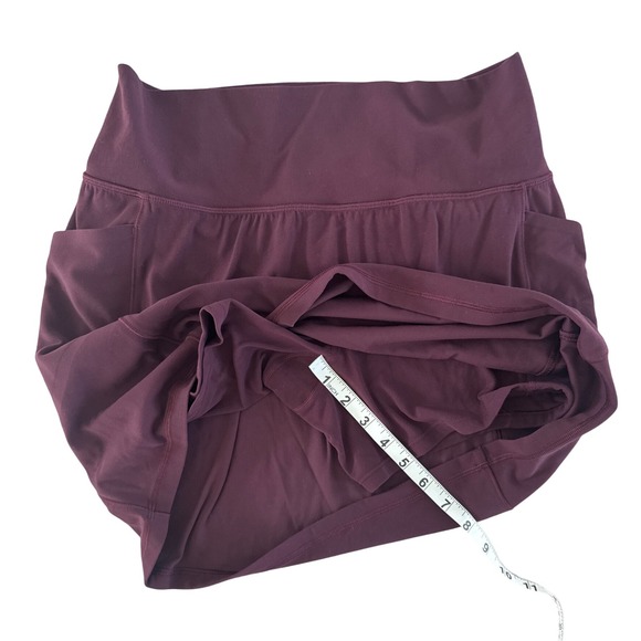 Athleta Women's Salutation Stash 16.5" Skort Skirt Medium Spiced Cabernet Maroon - Picture 9 of 11